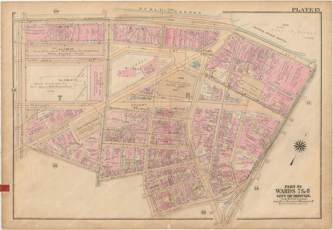 Boston, Massachusetts 1922 Plate 015