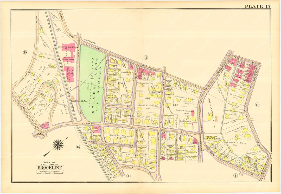 Brookline, Massachusetts 1913 Plate 015