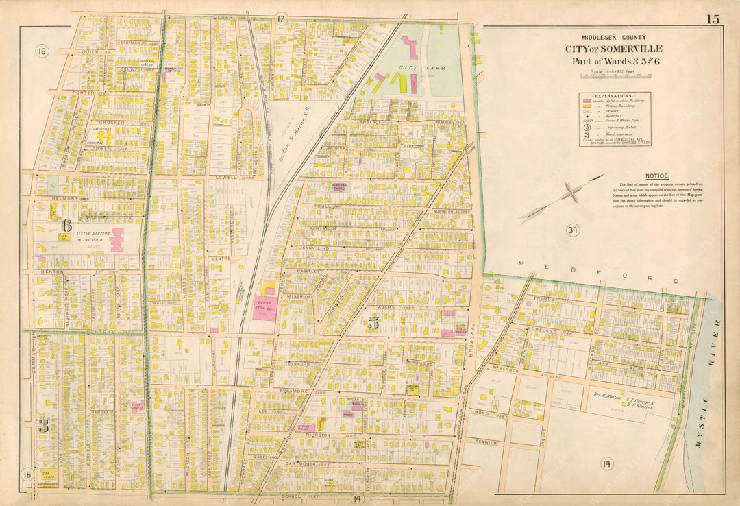 Middlesex County, Massachusetts 1900 Vol. 1: Plate 015 Somerville