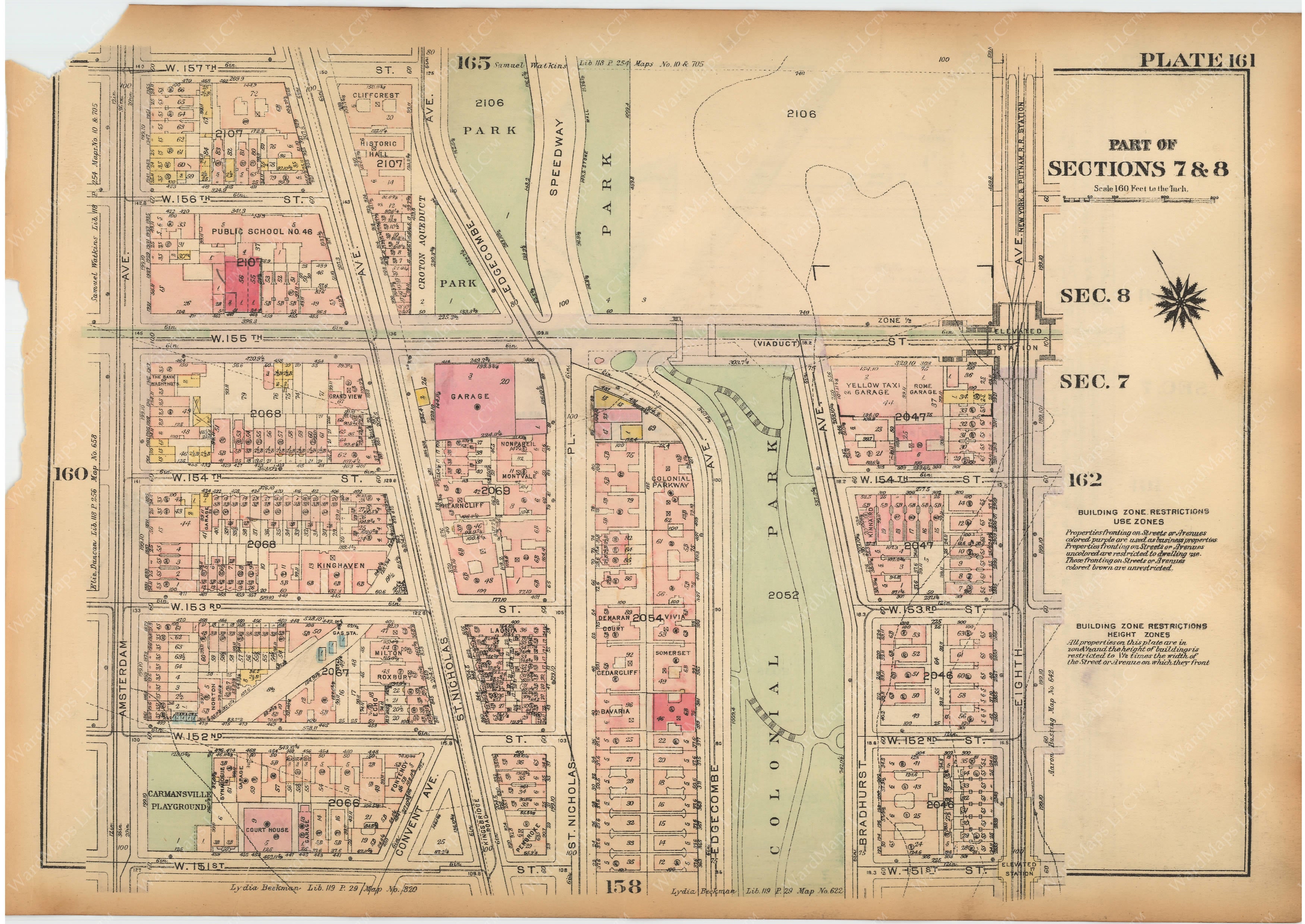 Manhattan, New York 1925 Plate 161 – WardMaps LLC
