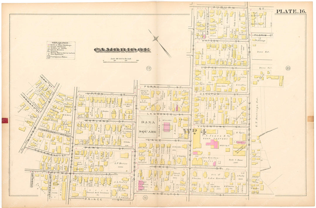 Cambridge, Massachusetts 1886 Plate 016