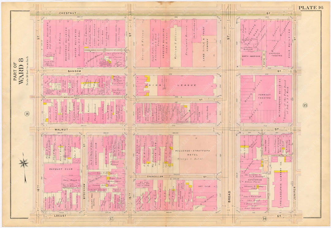 Philadelphia, Pennsylvania 1908, 5th, 7th, and 8th Wards: Plate 016