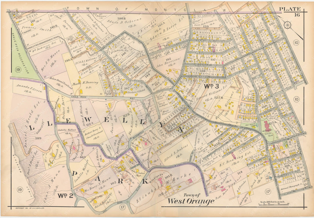 The Oranges, New Jersey 1911 Plate 016: West Orange