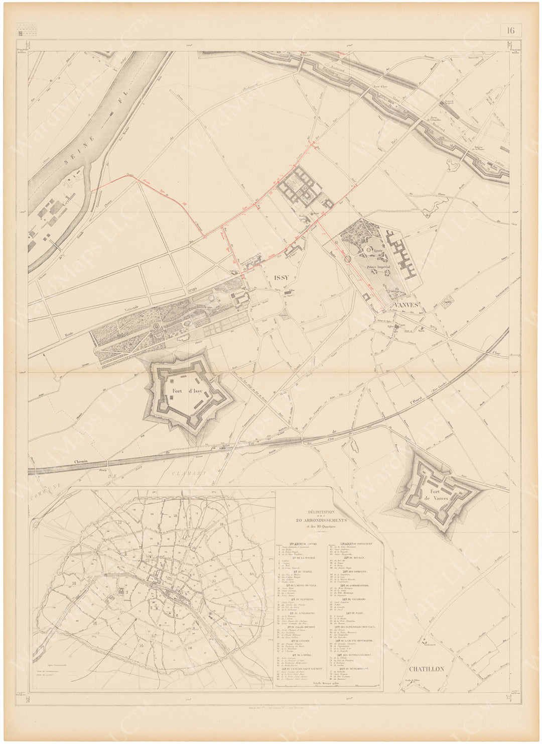 Paris, France Sewer System 1875 Plate 016