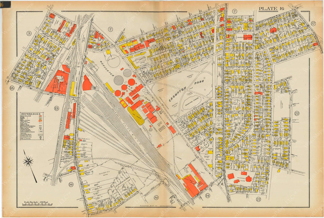 Worcester, Massachusetts 1922 Plate 016