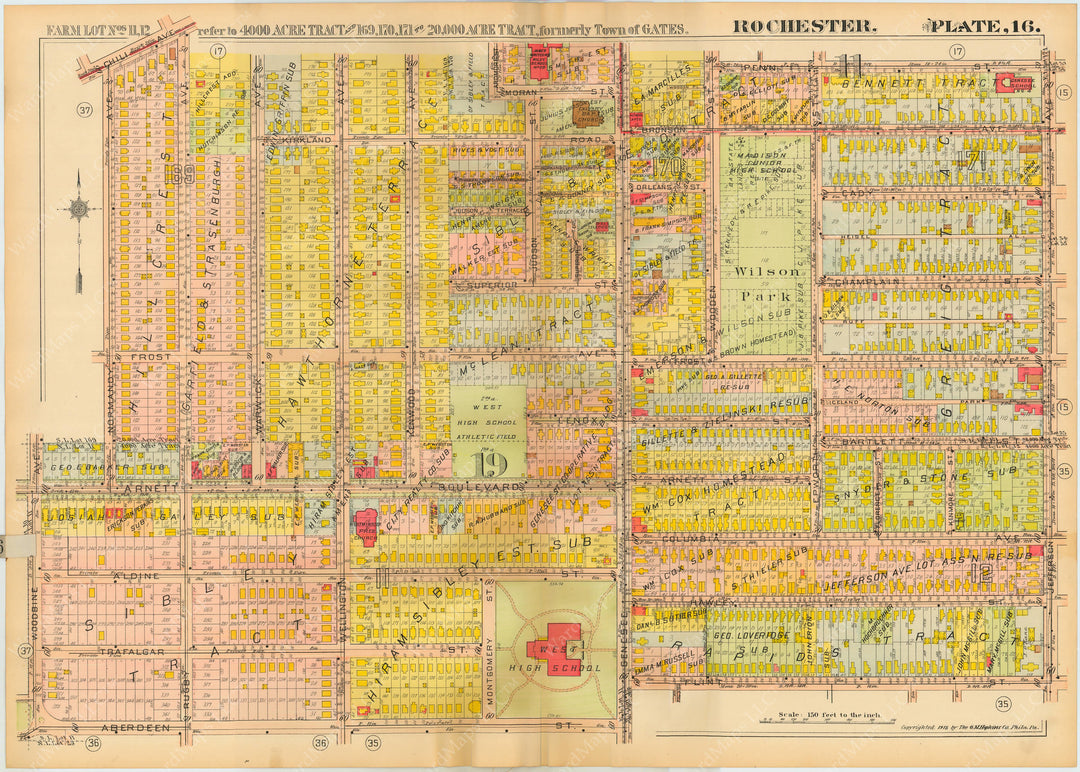 Rochester, New York 1918 Plate 016