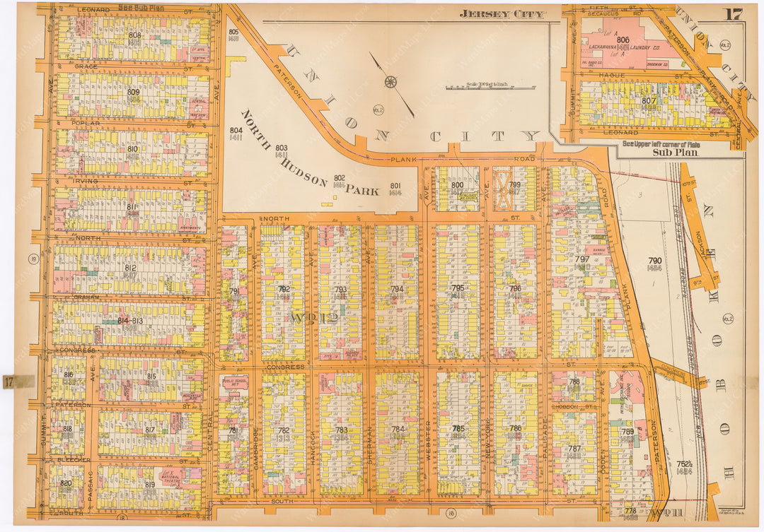 Jersey City, New Jersey 1928 Plate 017