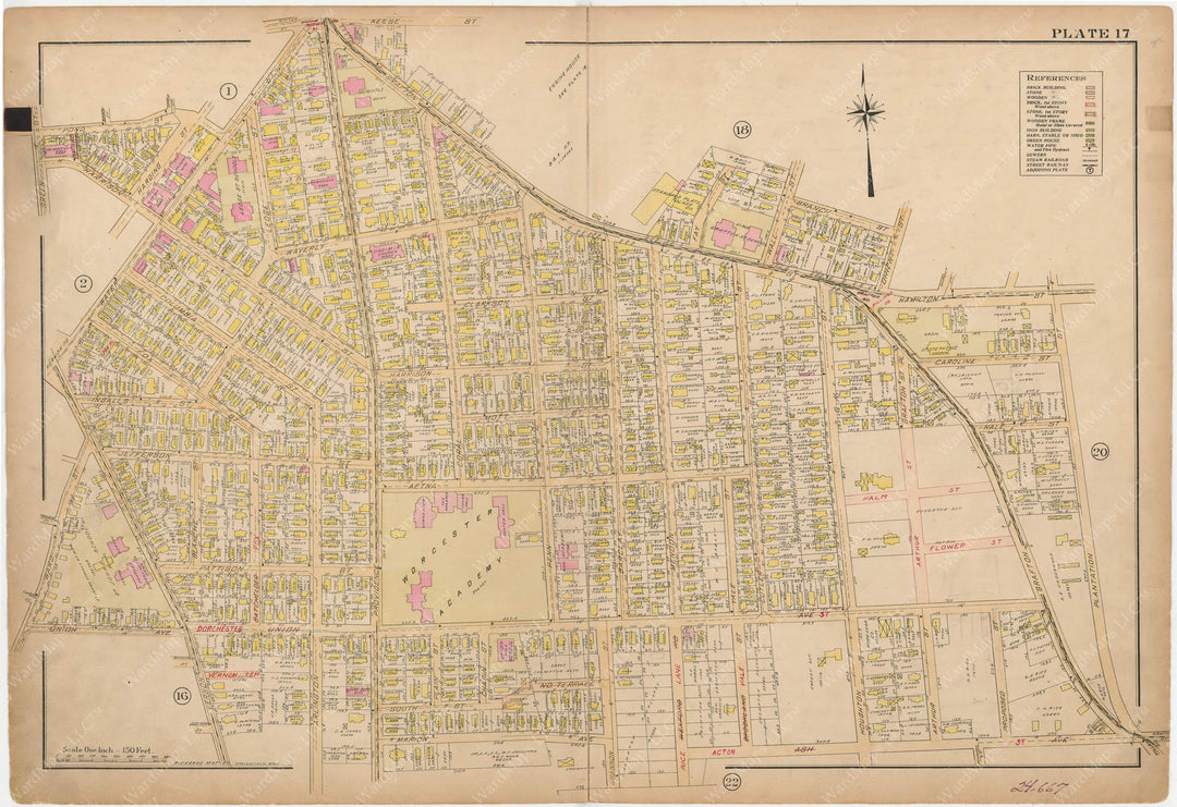 Worcester, Massachusetts 1911 Plate 017