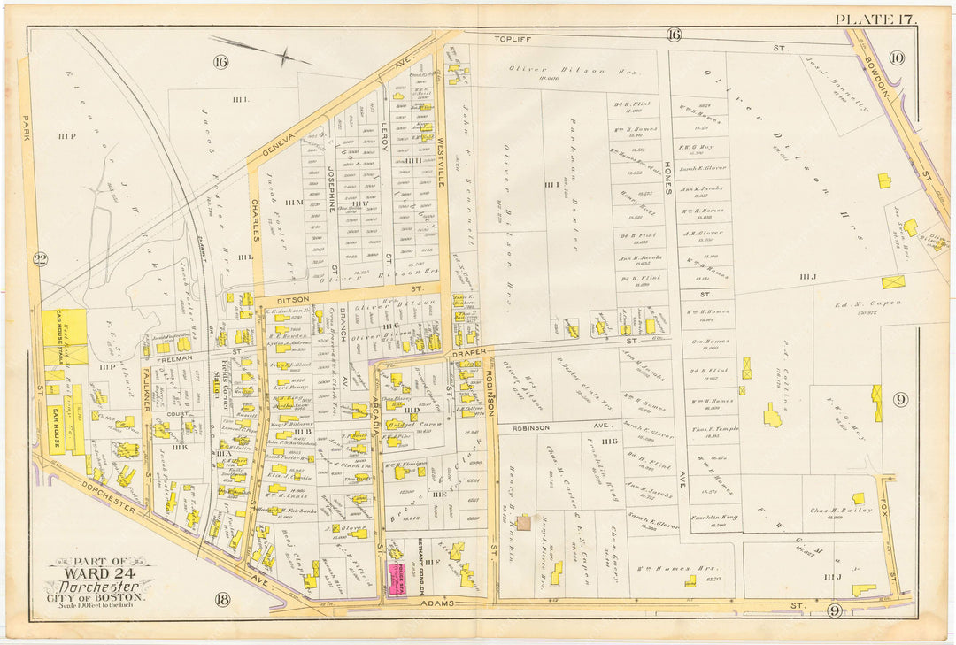 Dorchester, Massachusetts 1889 Plate 017