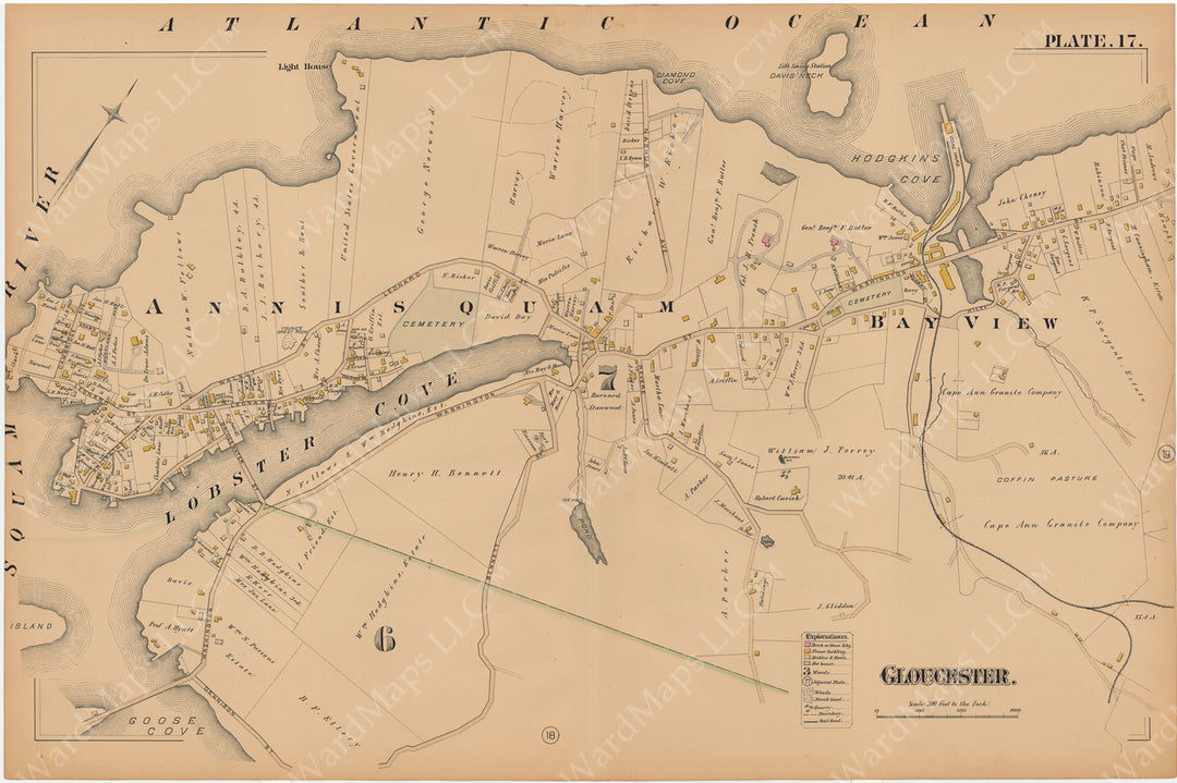 Gloucester, Massachusetts 1884 Plate 017