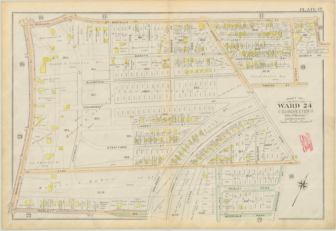 Dorchester, Massachusetts 1894 Plate 017