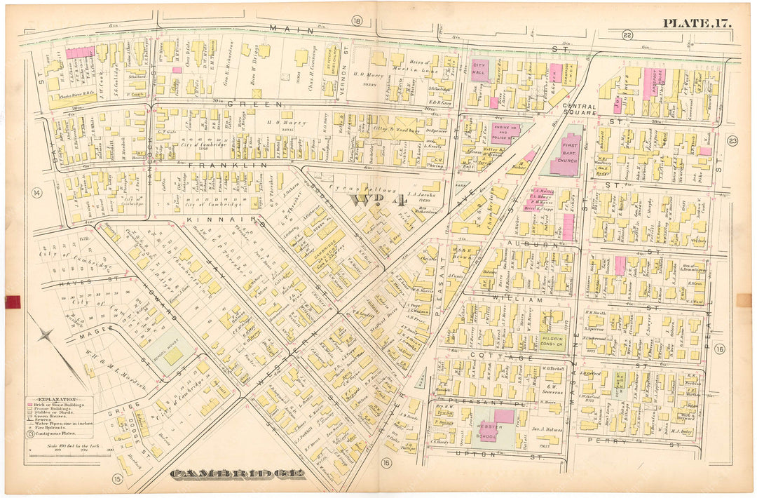 Cambridge, Massachusetts 1886 Plate 017