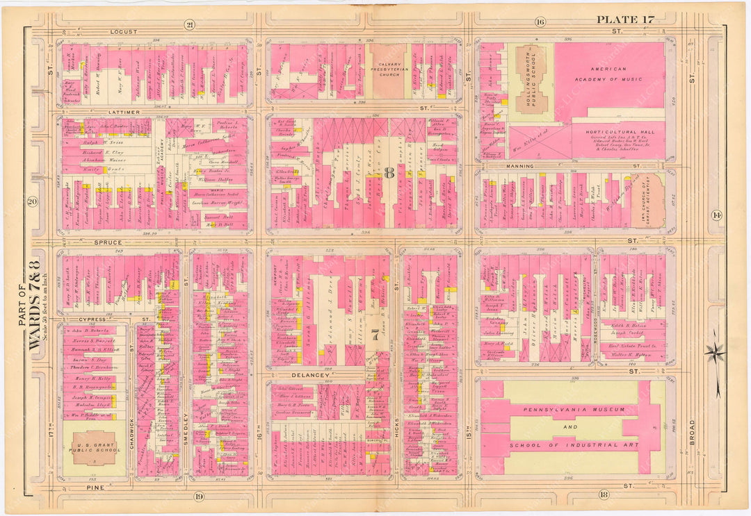 Philadelphia, Pennsylvania 1908, 5th, 7th, and 8th Wards: Plate 017