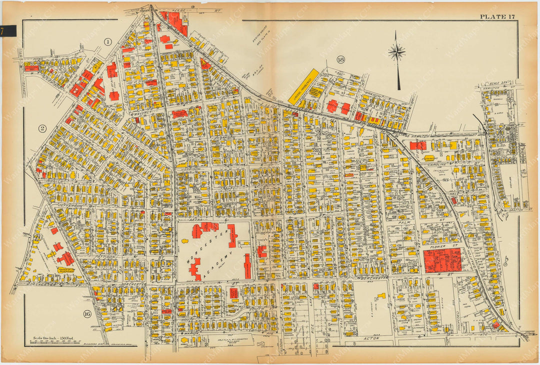 Worcester, Massachusetts 1922 Plate 017