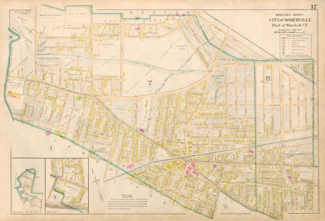 Middlesex County, Massachusetts 1900 Vol. 1: Plate 017 Somerville