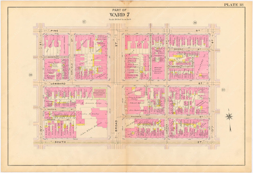 Philadelphia, Pennsylvania 1908, 5th, 7th, and 8th Wards: Plate 018