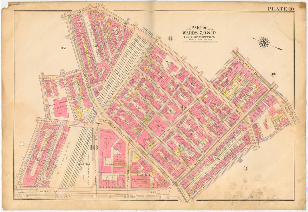 Boston, Massachusetts 1912 Plate 018