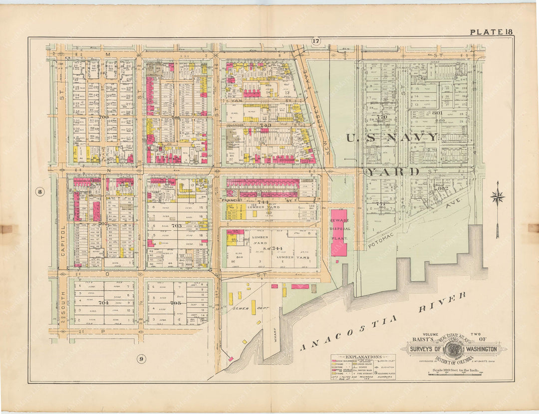 Washington, D.C. 1928, Vol. 2, Inner NE/SE/SW: Plate 018