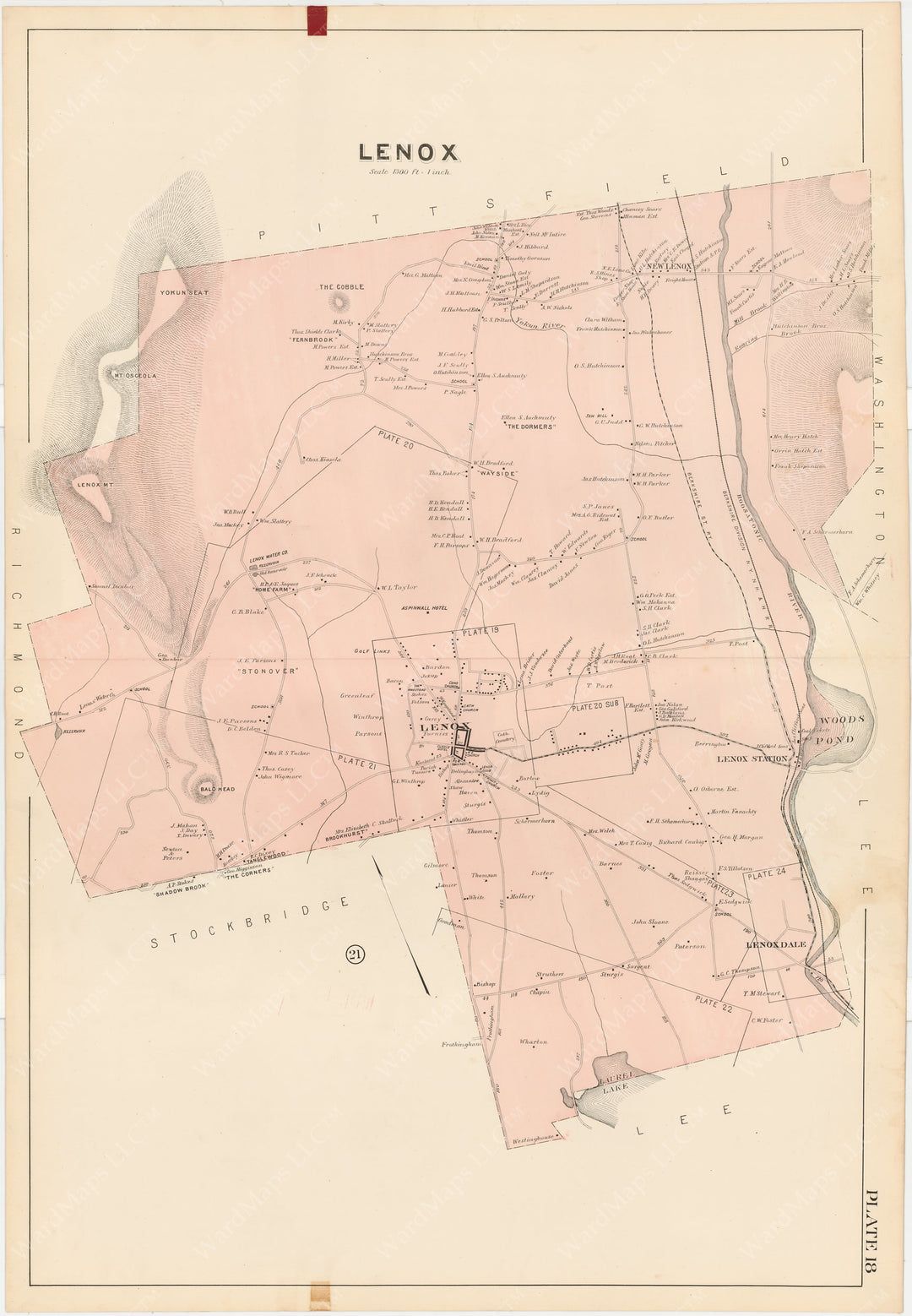 Berkshire County, Massachusetts 1904 Plate 018: Lenox