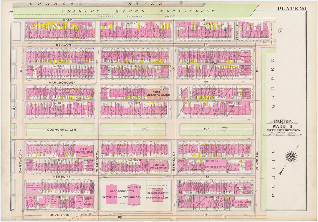 Boston, Massachusetts 1908 Plate 020