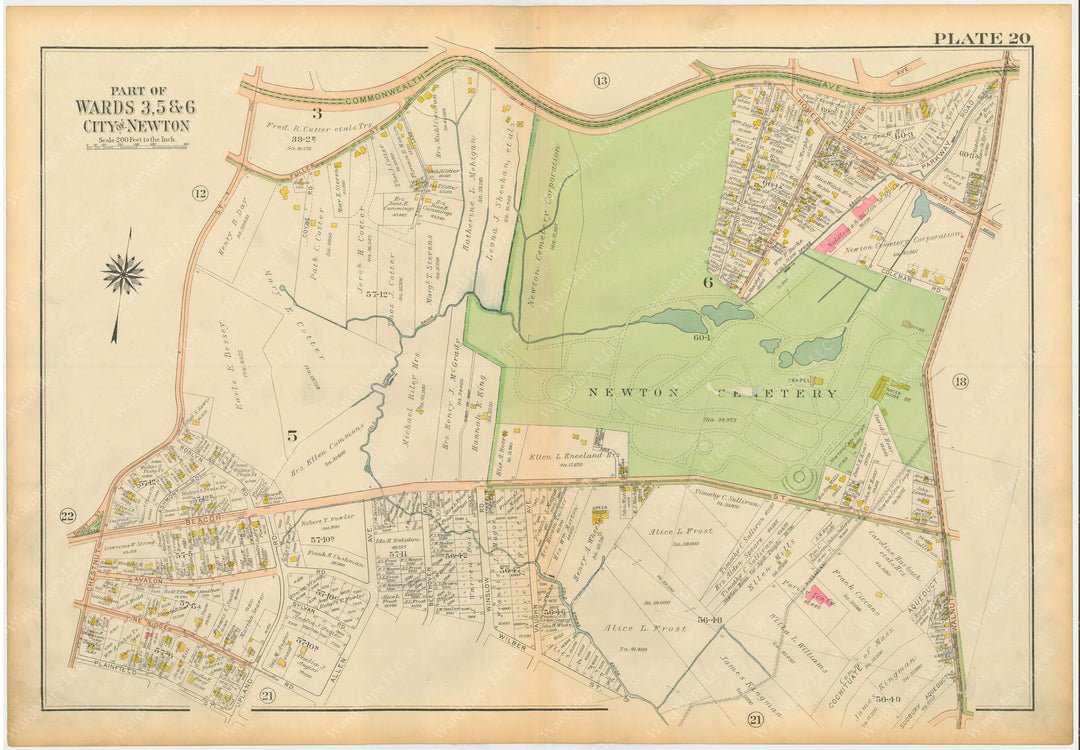 Newton, Massachusetts 1917 Plate 020