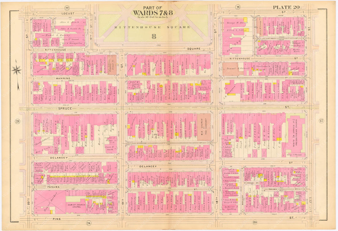 Philadelphia, Pennsylvania 1908, 5th, 7th, and 8th Wards: Plate 020
