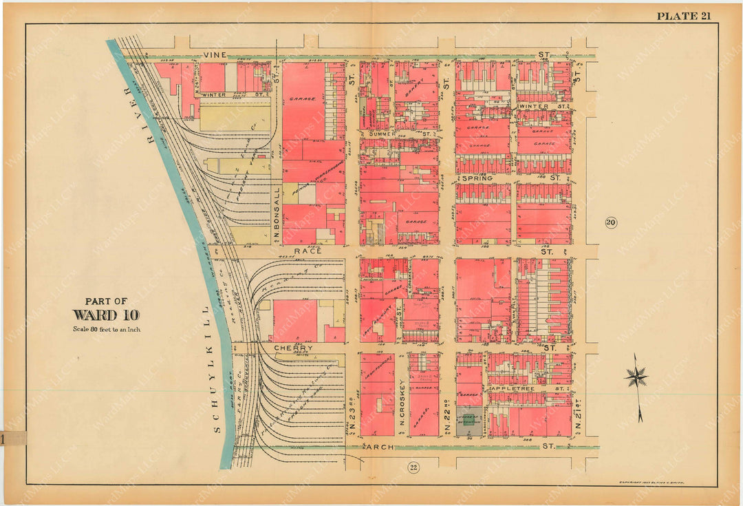 Philadelphia, Pennsylvania, 1927, 5th to 10th Wards: Plate 021