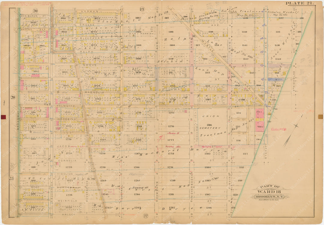 Brooklyn, New York 1886 Plate 021