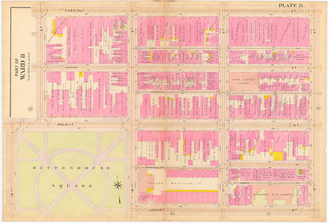 Philadelphia, Pennsylvania 1908, 5th, 7th, and 8th Wards: Plate 021