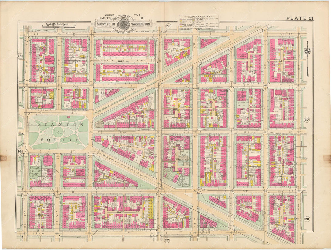 Washington, D.C. 1928, Vol. 2, Inner NE/SE/SW: Plate 021