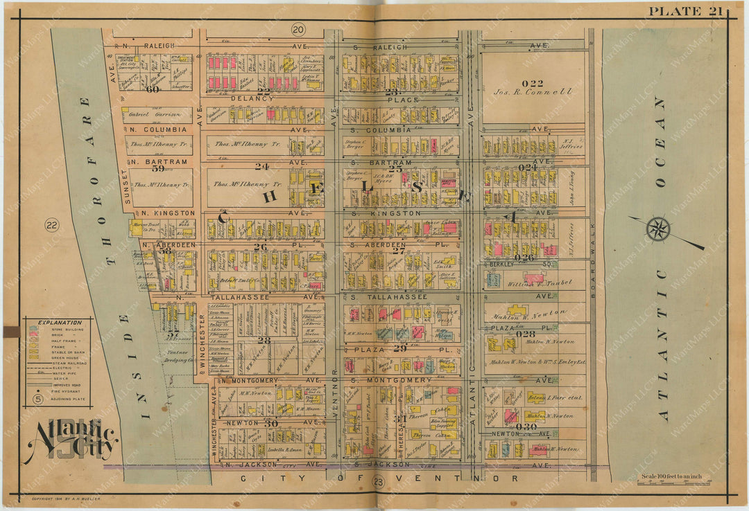 Atlantic City, New Jersey 1914 Plate 021