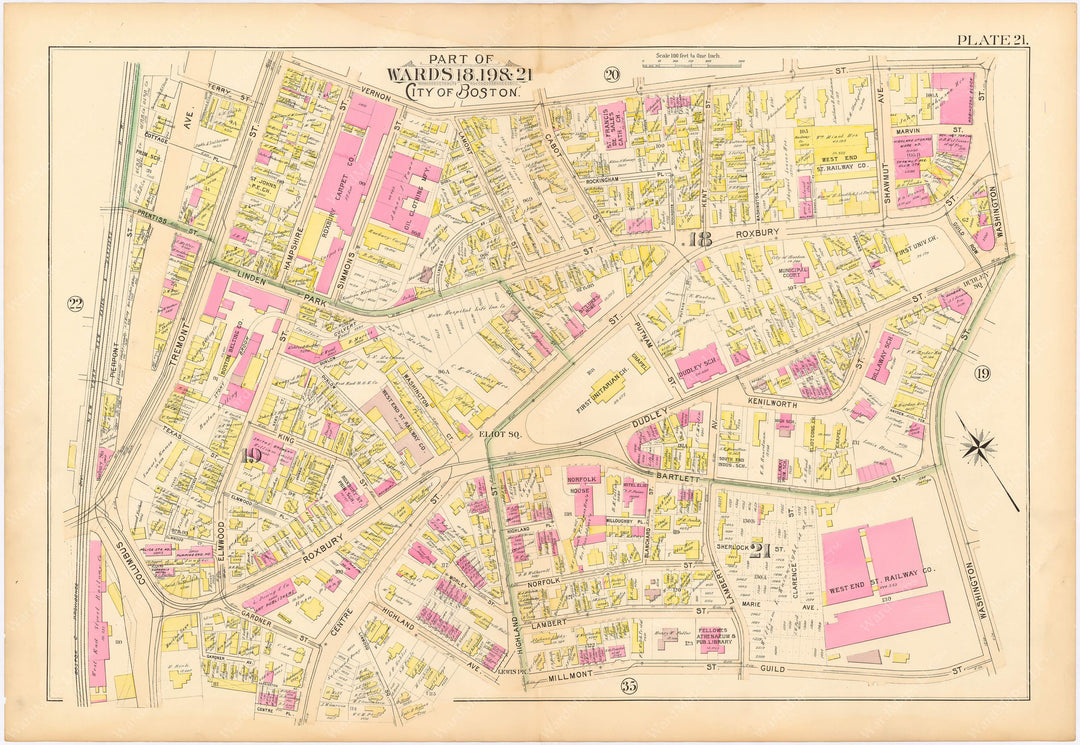 Roxbury, Massachusetts 1895 Plate 021