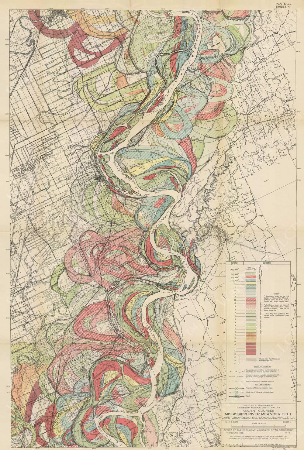 Mississippi River Alluvial Valley 1944: Plate 022, Sheet 004