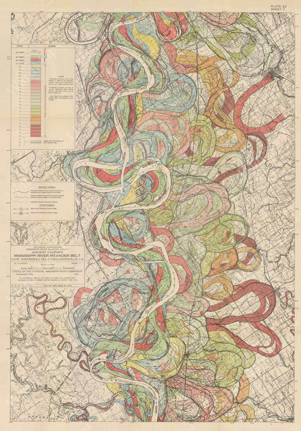 Mississippi River Alluvial Valley 1944: Plate 022, Sheet 007