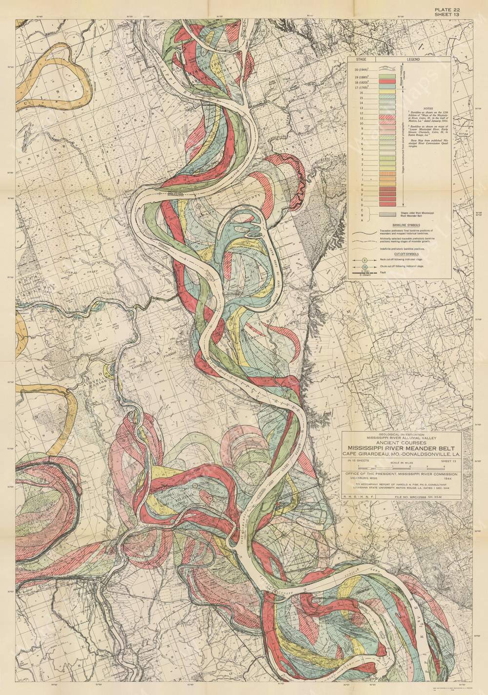 Mississippi River Alluvial Valley 1944: Plate 022, Sheet 013