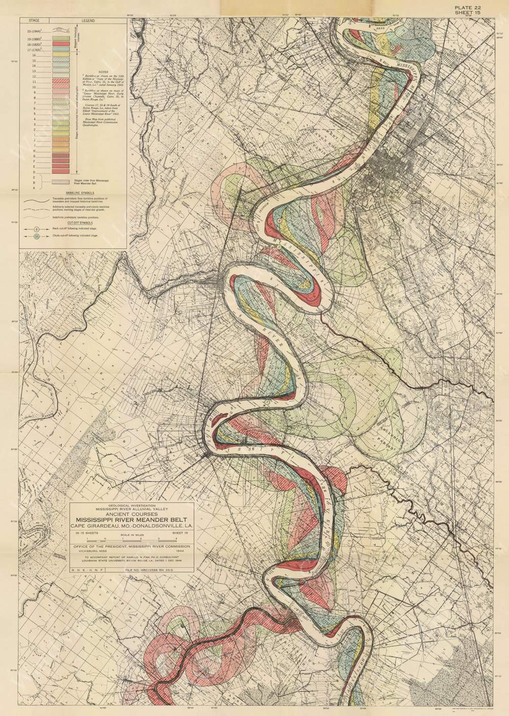 Mississippi River Alluvial Valley 1944: Plate 022, Sheet 015