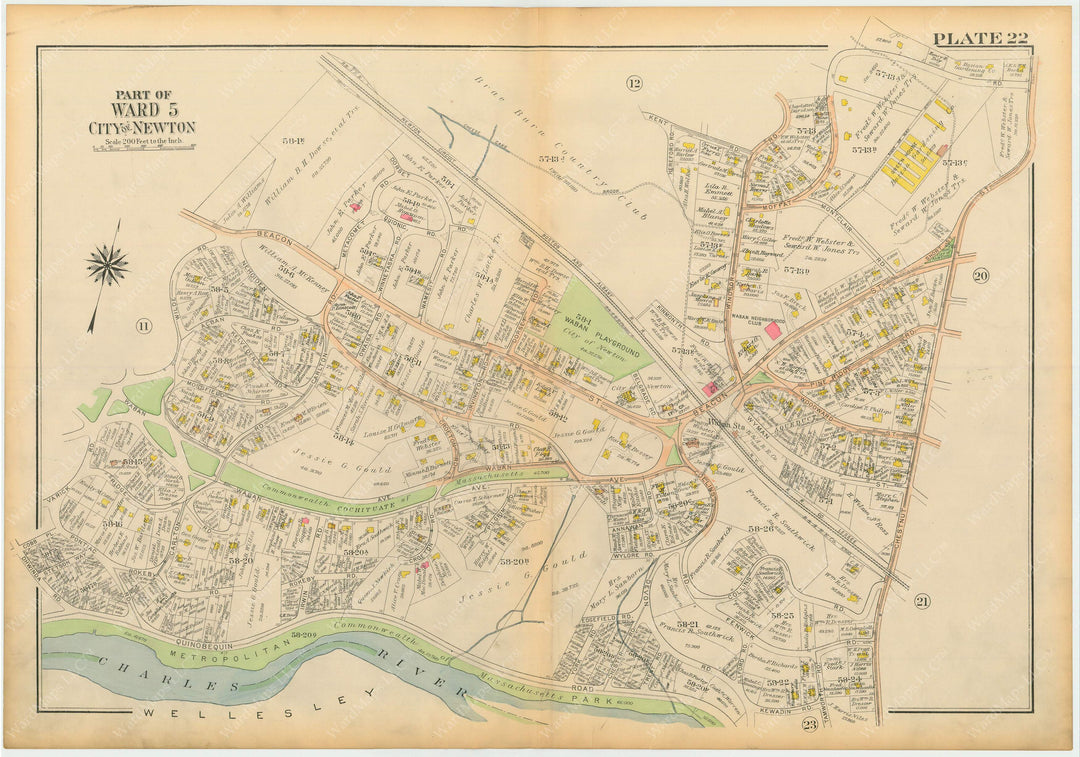 Newton, Massachusetts 1917 Plate 022