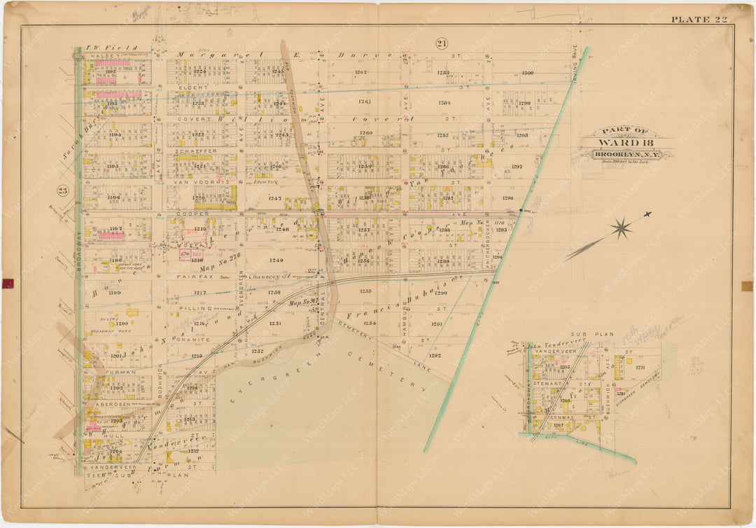 Brooklyn, New York 1886 Plate 022