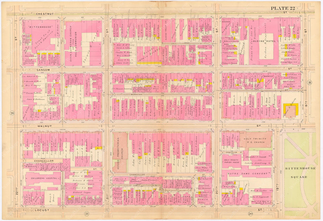 Philadelphia, Pennsylvania 1908, 5th, 7th, and 8th Wards: Plate 022