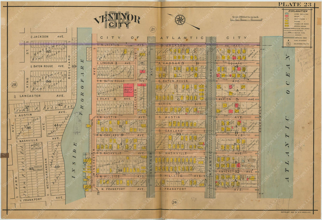 Ventnor City, New Jersey 1914 Plate 023