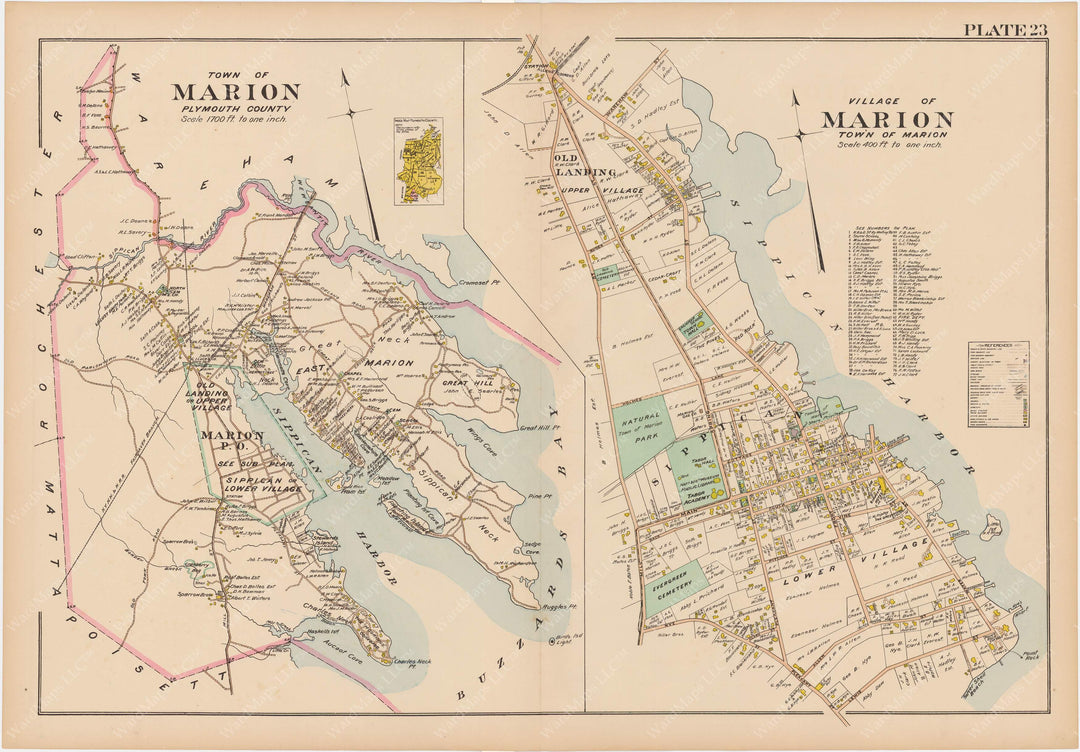 Plymouth County, Massachusetts 1903 Plate 023: Marion