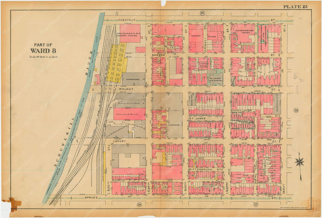 Philadelphia, Pennsylvania, 1927, 5th to 10th Wards: Plate 023