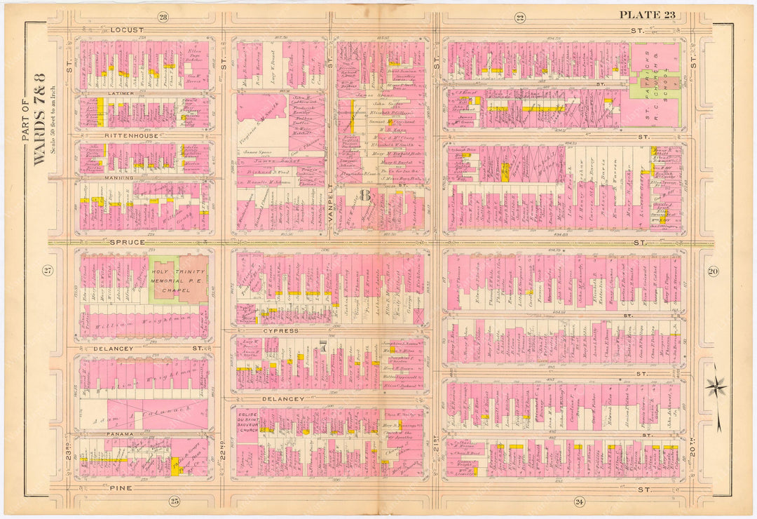 Philadelphia, Pennsylvania 1908, 5th, 7th, and 8th Wards: Plate 023