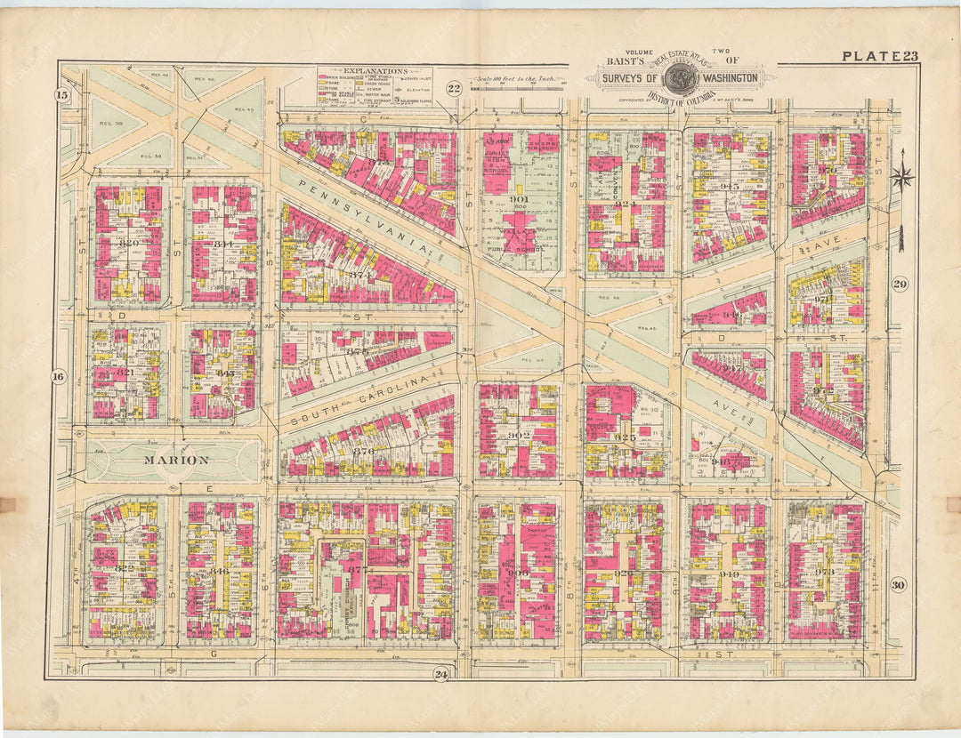 Washington, D.C. 1928, Vol. 2, Inner NE/SE/SW: Plate 023