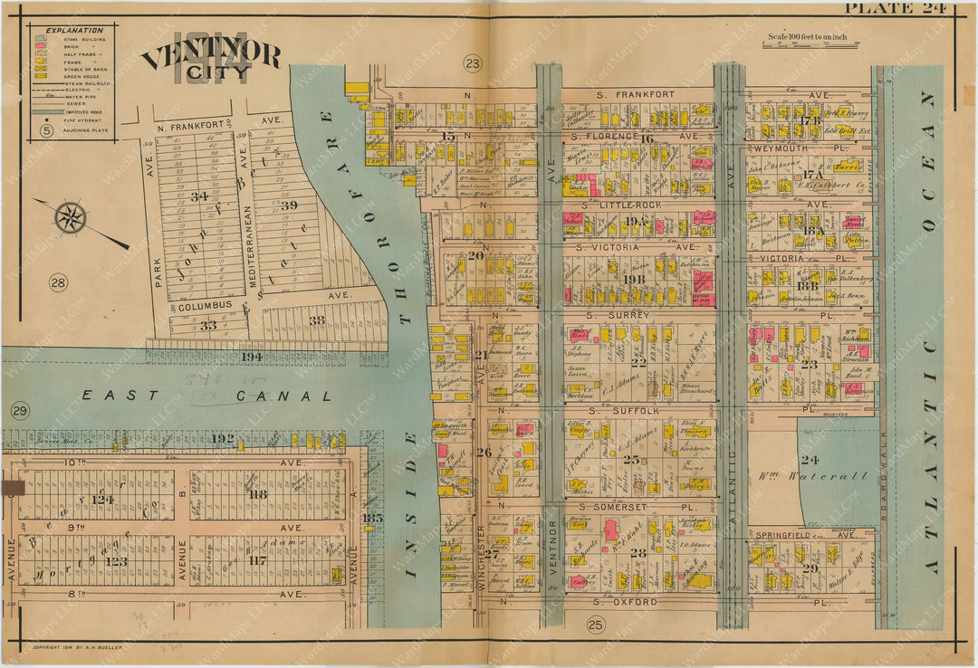 Ventnor City, New Jersey 1914 Plate 024