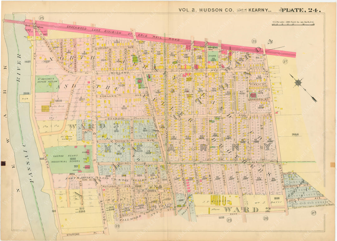 Hudson County, New Jersey 1909 Plate 024: Kearny