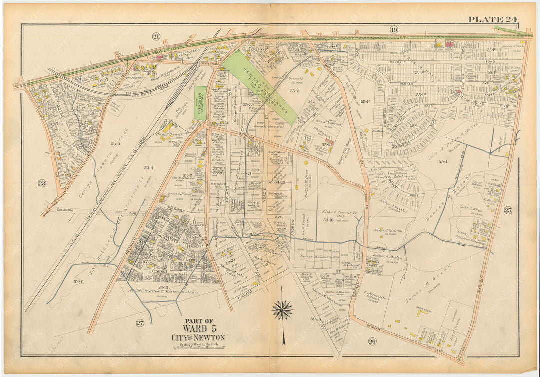 Newton, Massachusetts 1917 Plate 024