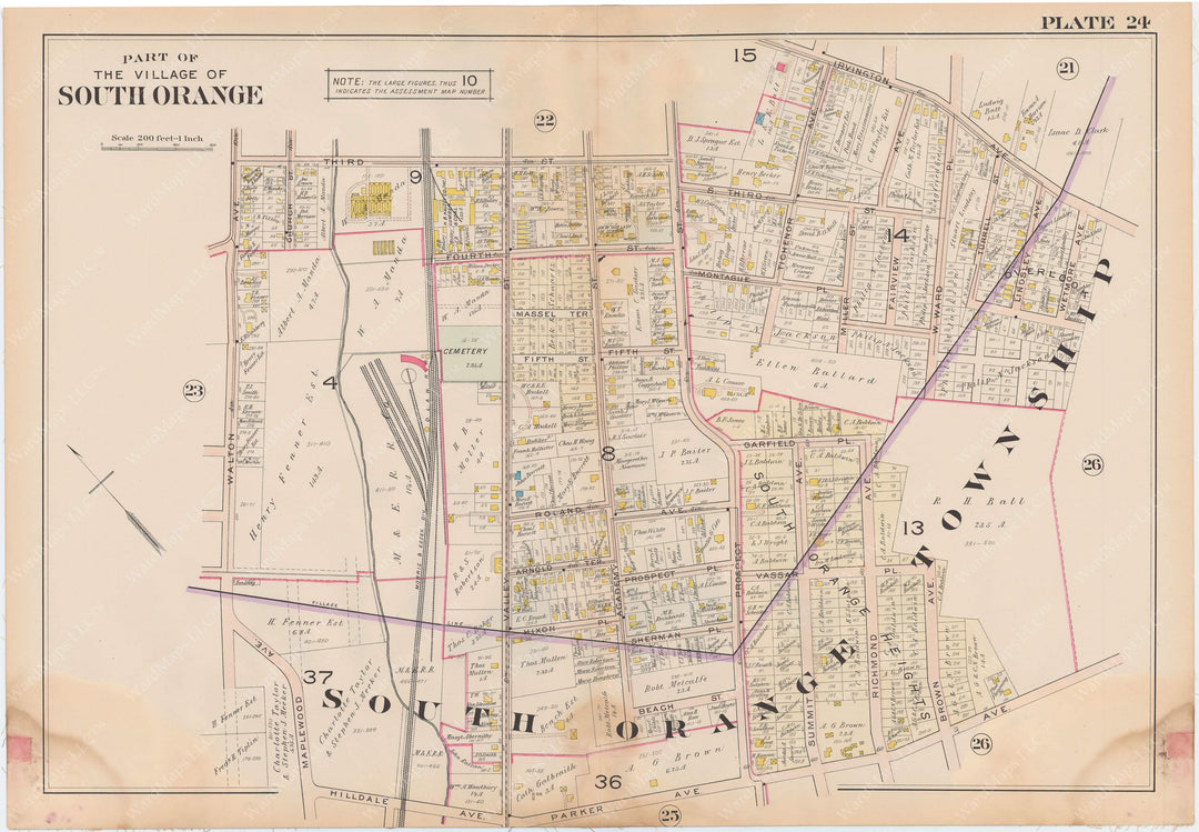 The Oranges, New Jersey 1904 Plate 024: South Orange