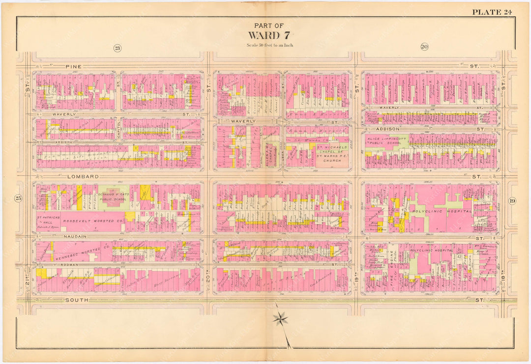 Philadelphia, Pennsylvania 1908, 5th, 7th, and 8th Wards: Plate 024