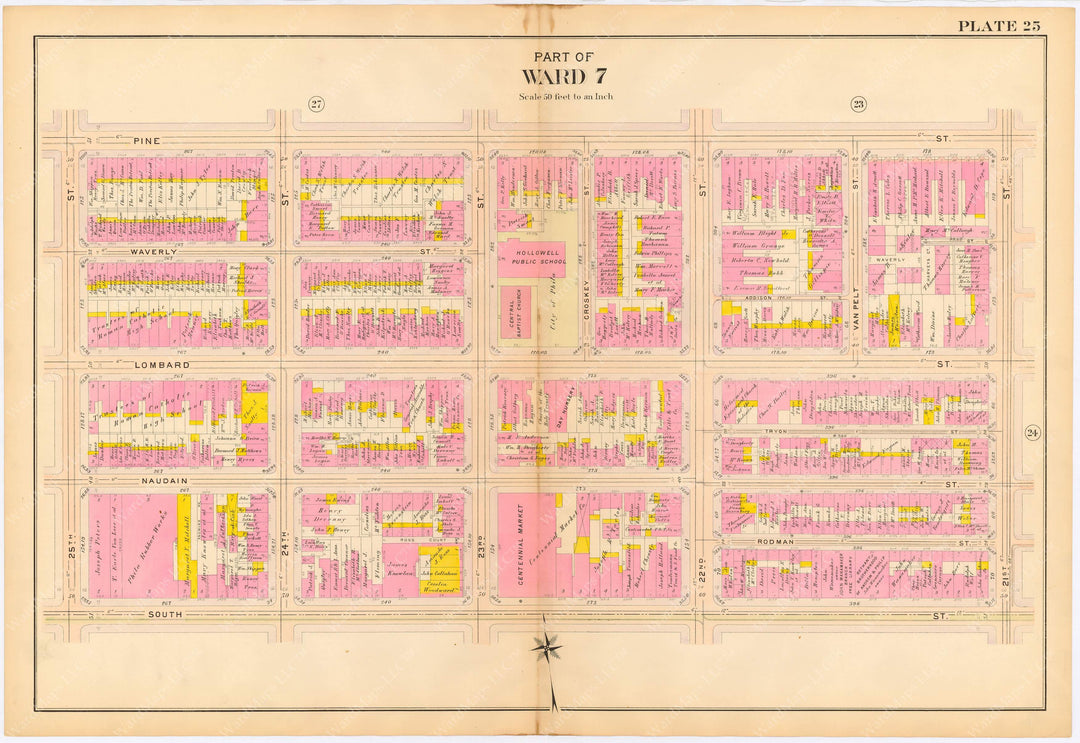 Philadelphia, Pennsylvania 1908, 5th, 7th, and 8th Wards: Plate 025